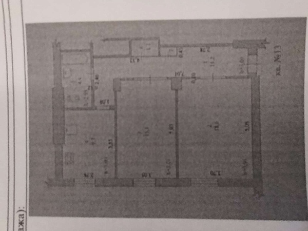 2-к квартира, 60 кв.м.